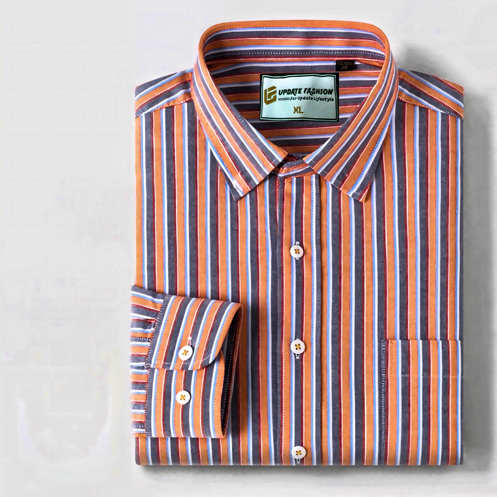 Mens long sleeve Strip shirt