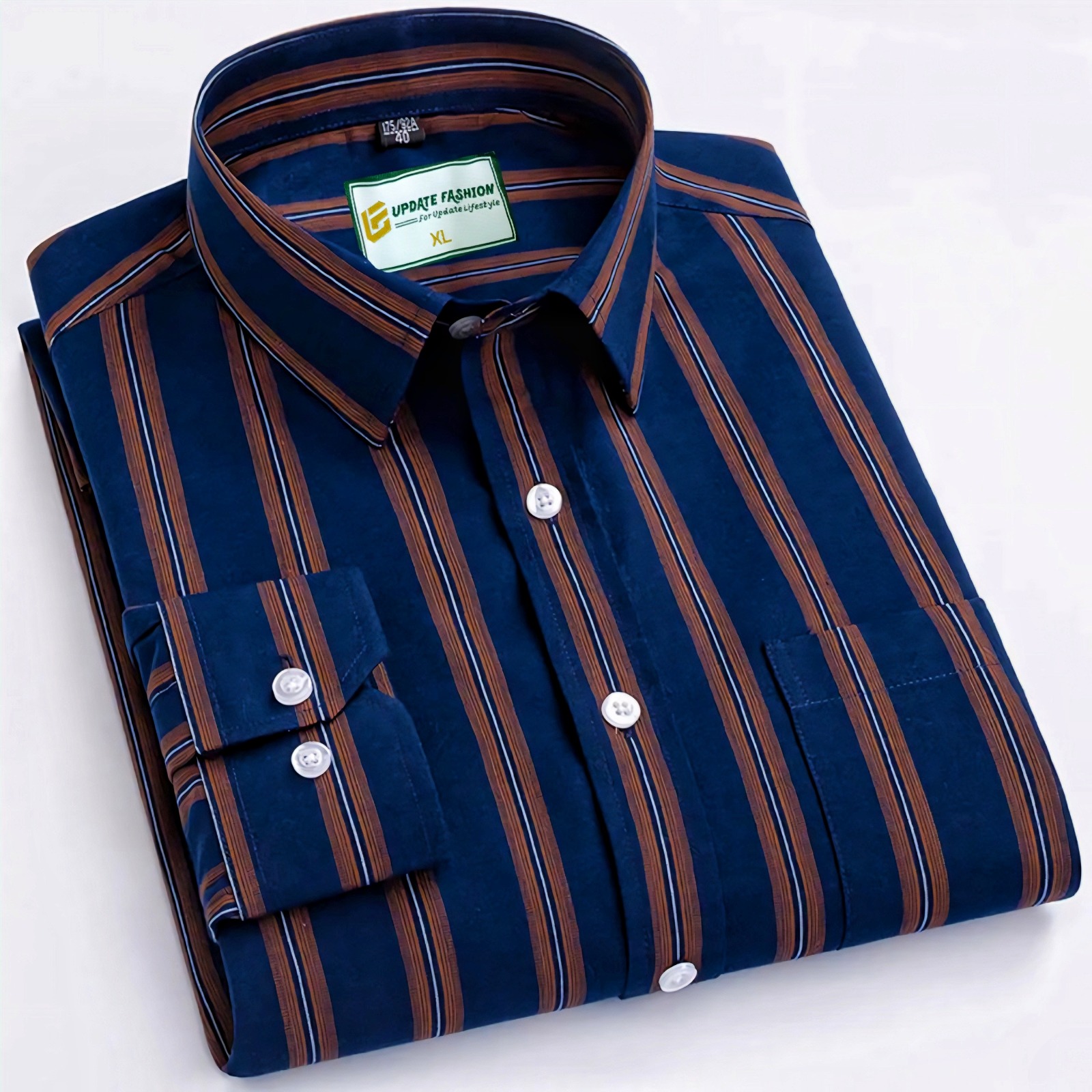 Mens long sleeve Strip shirt
