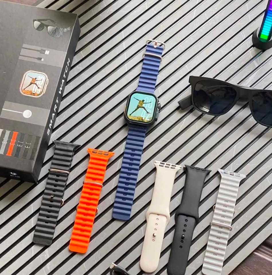 LAXASFIT Smartwatch Set  2 Devices with 6 Stylish Straps
