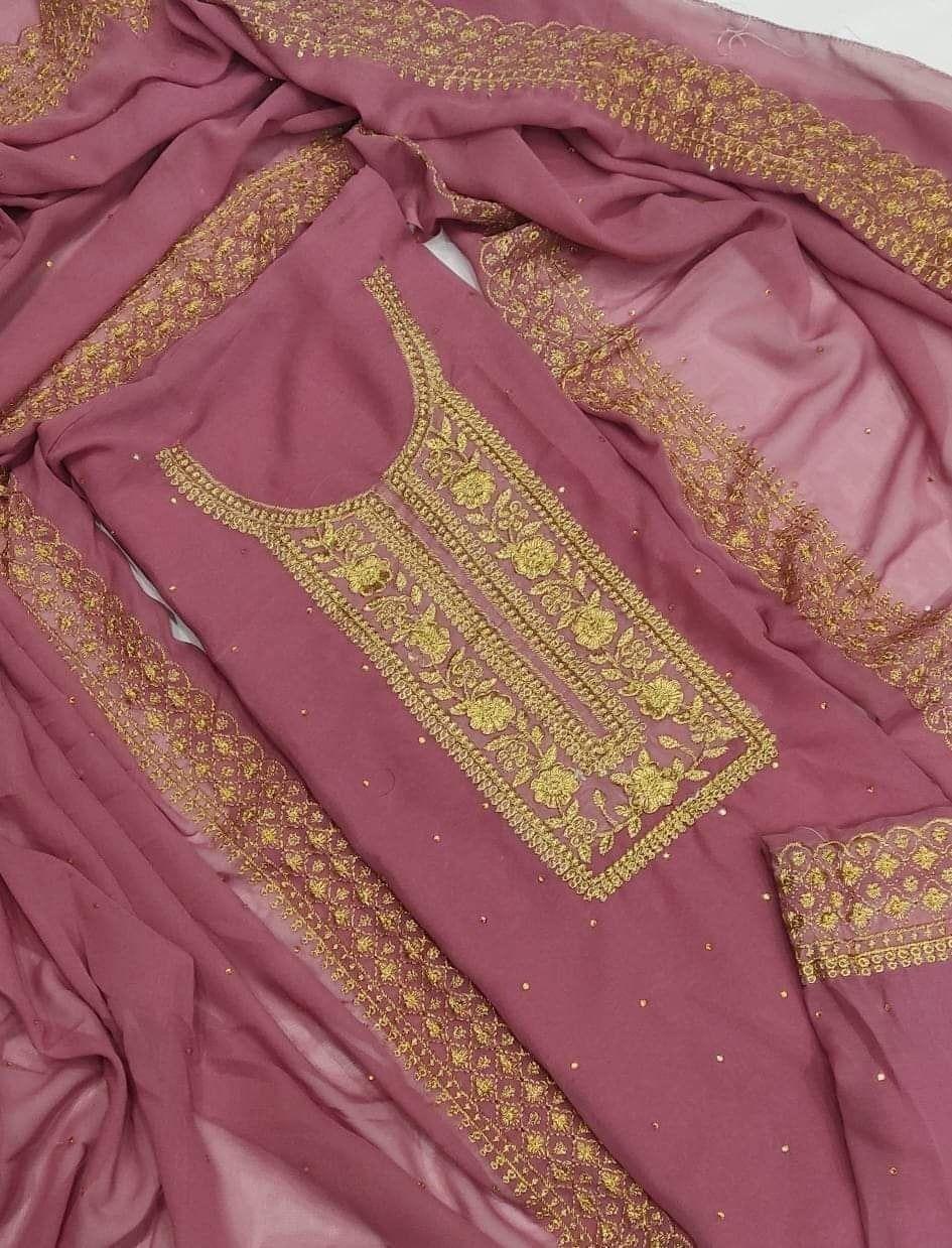 Embroidary Georjet Three Piece