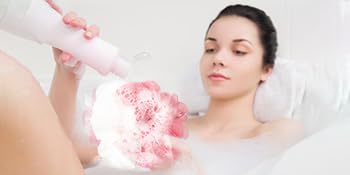 Bath Sponge Shower Loofahs Soft Net Body Scrubber Sponge Ball Durable Mesh Pouf Bath Loofah Sponge Body Wash Puff