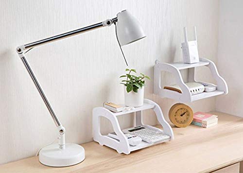 Double Layer Wall Mounted Shelf for WiFi Router Set top Box Telephone Remote Mobile Charging TV Set Top Box Wall Shelf