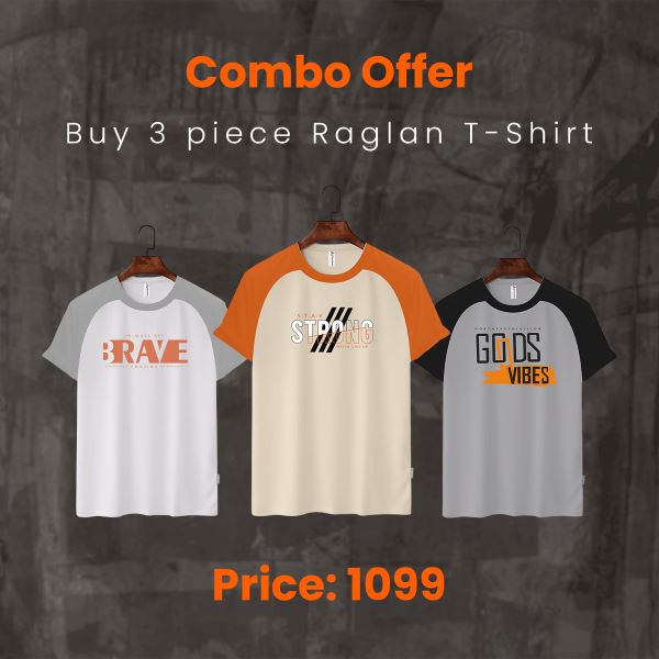 Three Pieces Combo Raglan T Shirt