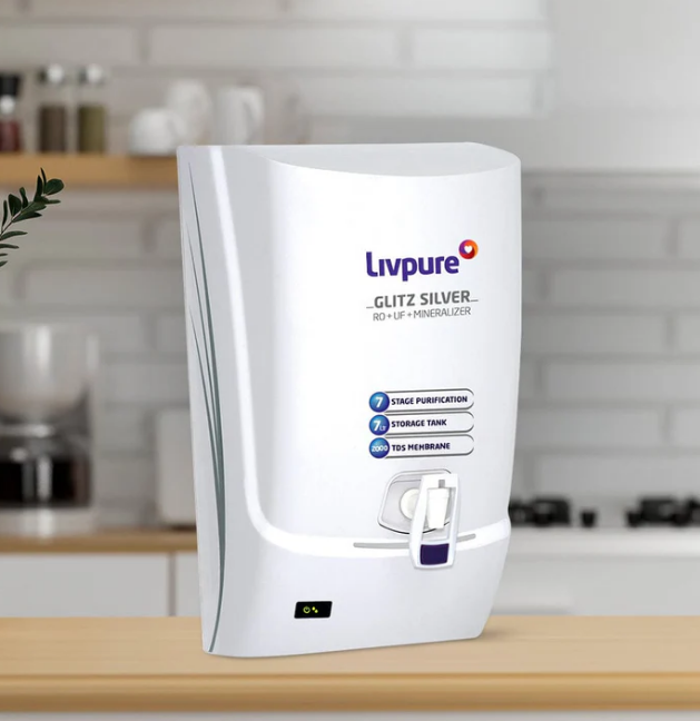 Livpure Glitz Silver Water Purifier (Indian)