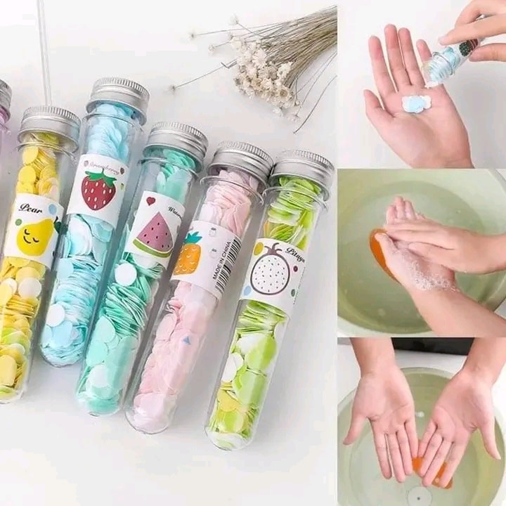 Travel hand soap paper bottle Traveling Pocket Paper Soap Tube