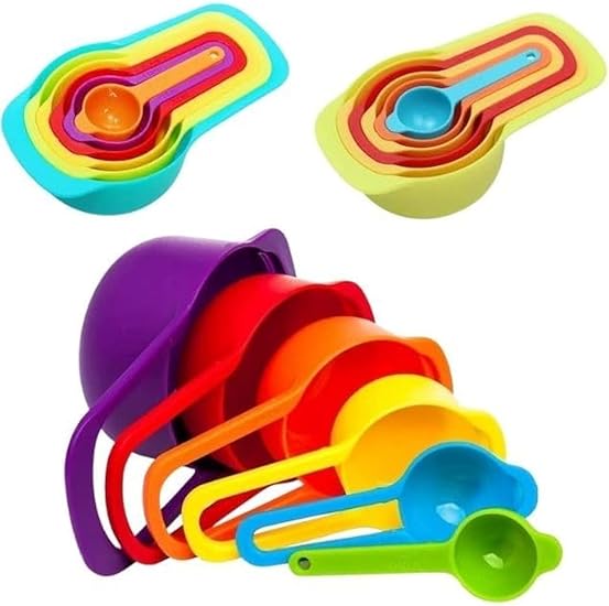 Rainbow measurement cup set