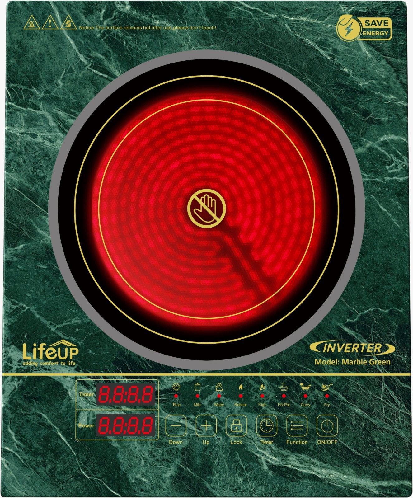 LifeUp Infrared Cooker Marble Green