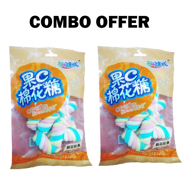Passover Multicolor Fruity Marshmallows Twists 2 packet Combo (China)