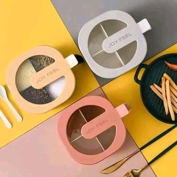 4 Grid masala box spices box