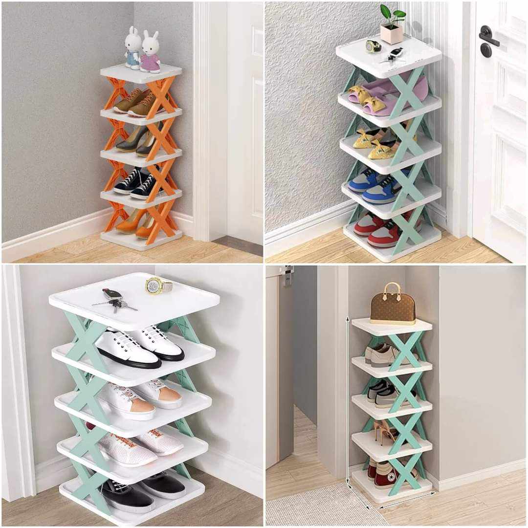 Five Layer Stackable Shoe Rack Multi tier Shoe Organizer Shelf