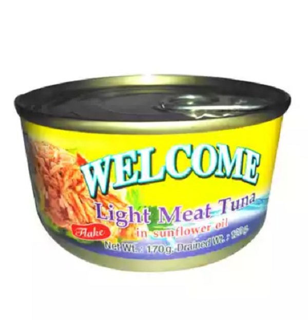 Welcome Light Meat Tuna In Sunflower Oil Flake 170 gm (Thailand)
