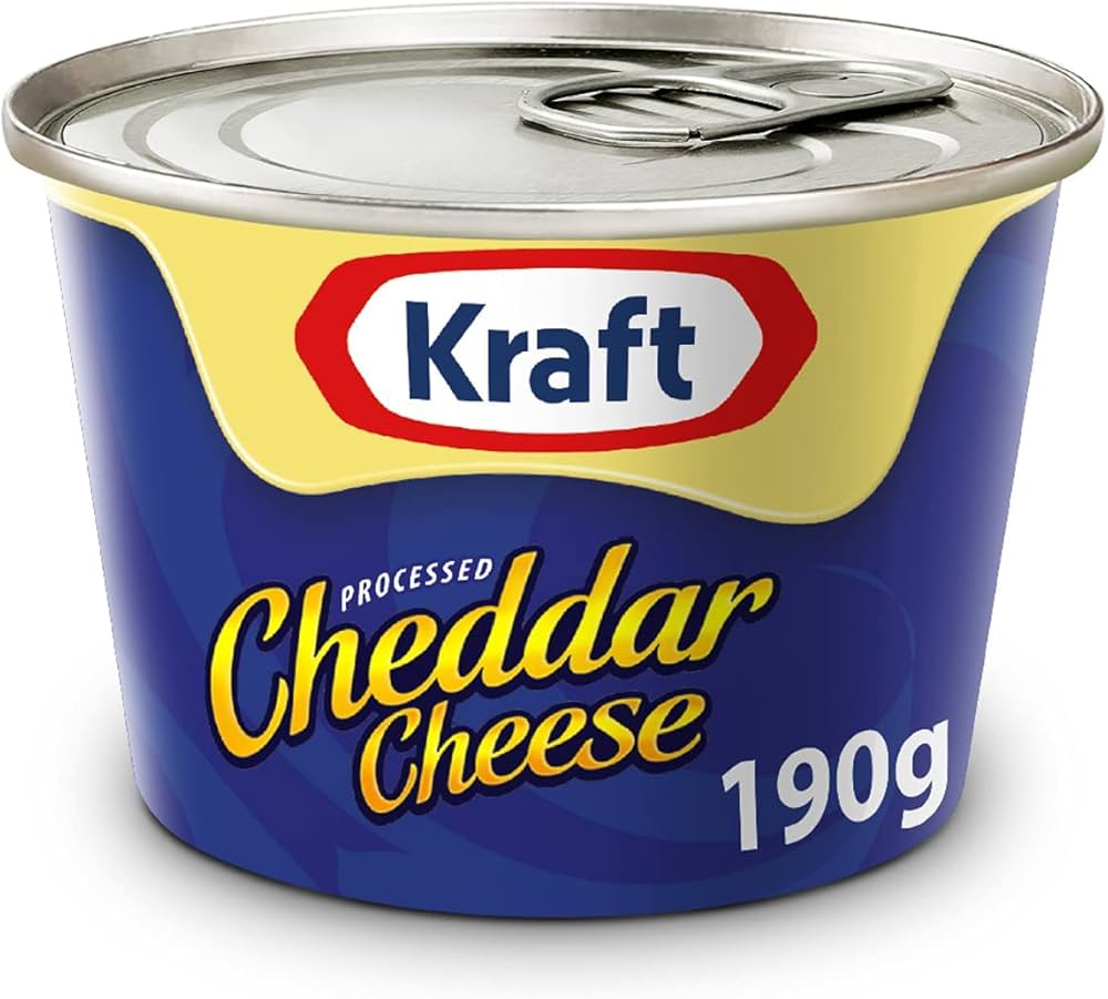Kraft Processed Cheddar Cheese Tin 190gm (Bahrain)