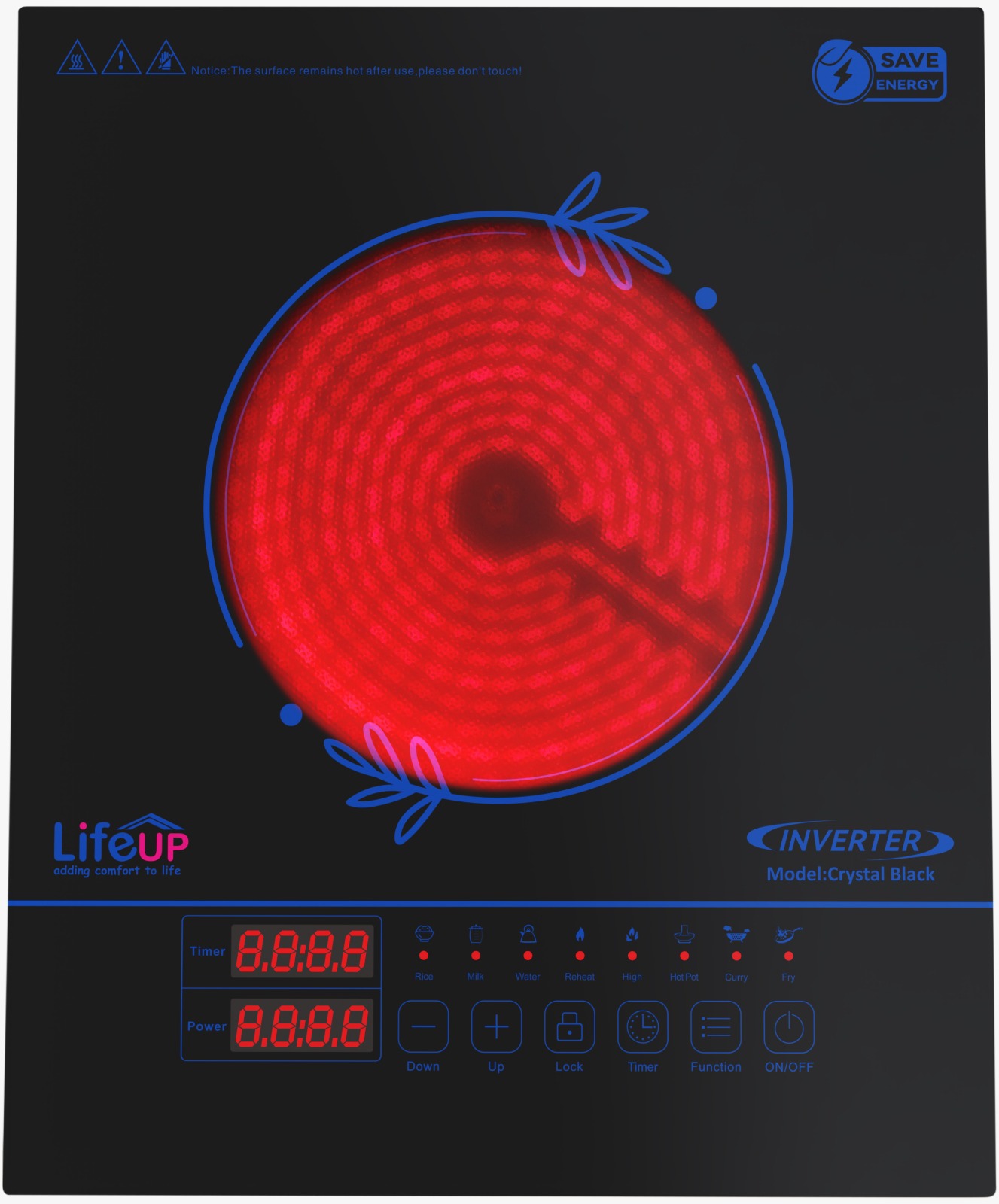 LifeUp Infrared Cooker Crystal Black