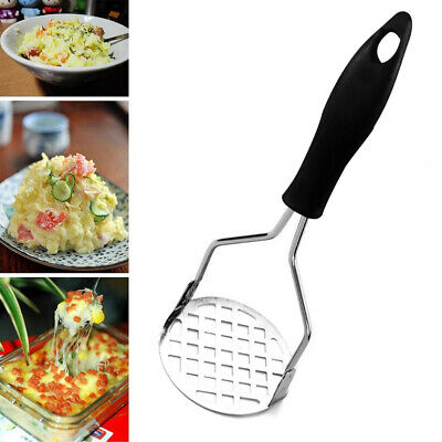 Stainless Steel Potato Masher Kitchen Garlic Crusher