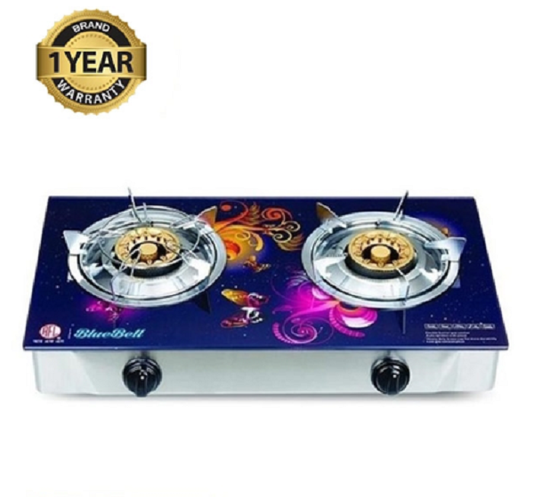 Double Glass LPG Gas Stove Bluebell