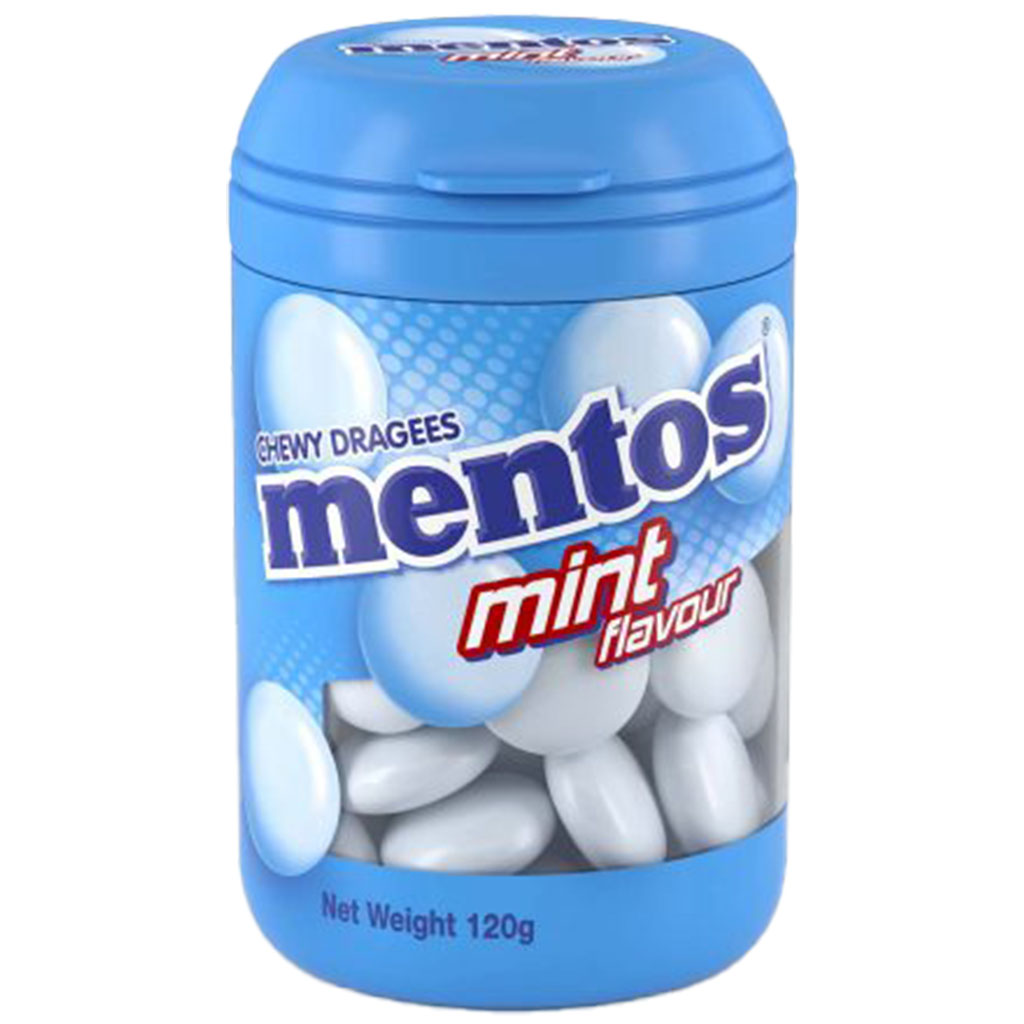 Mentos Chewy Dragees Mint Flavor Bottle 120g(USA)