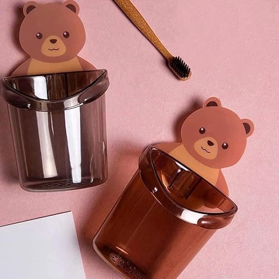 Bear brush holder