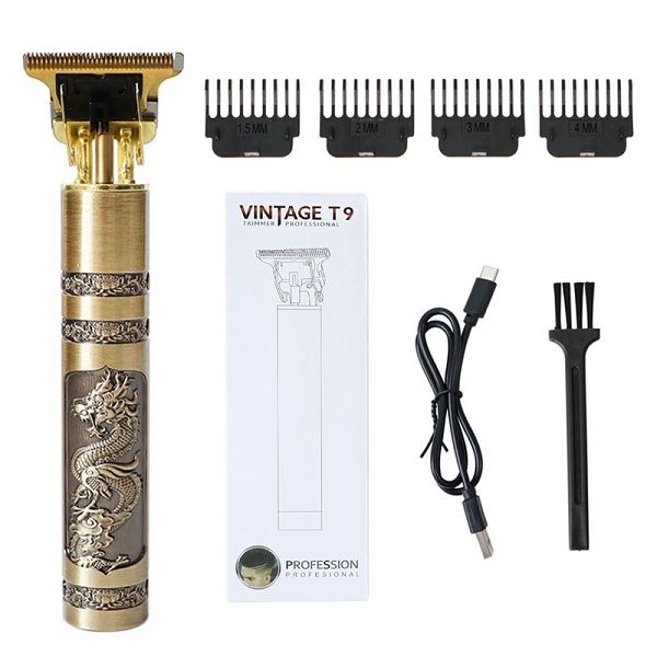 Vintage T9 Hair Cutting Machine Hair Trimmer Rechargeable Professional Cordless Hair Trimmer(Type -C)