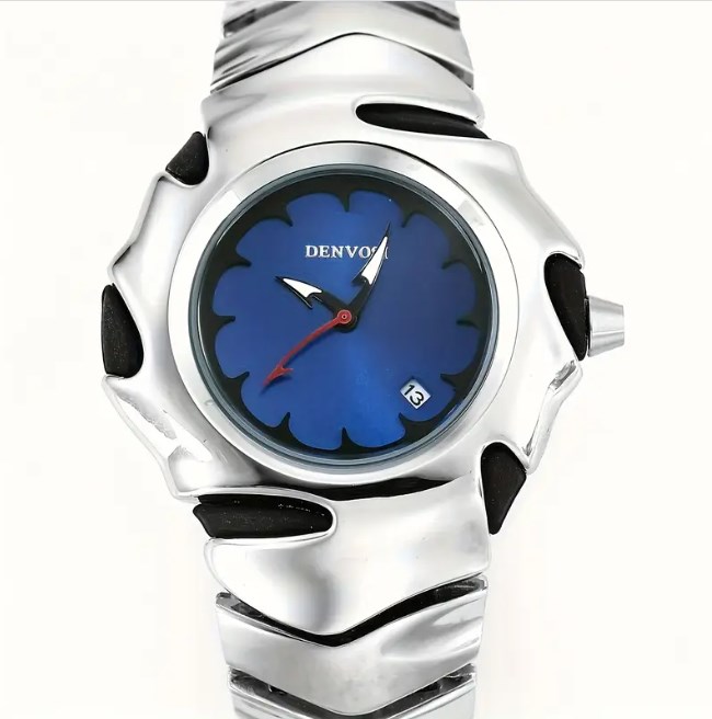 DENVOSI Premium Metal Watch  Bold Design Silver Dial