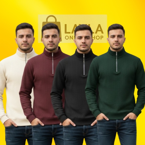 Half zipper mens sweatshirt two pcs combo