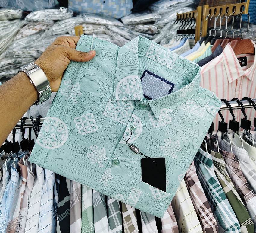 Pure Cotton Half Sleeve Print Shirt