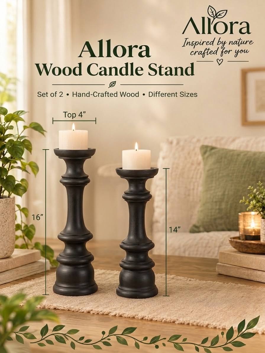 WOODEN CANDLE STAND COLLECTION