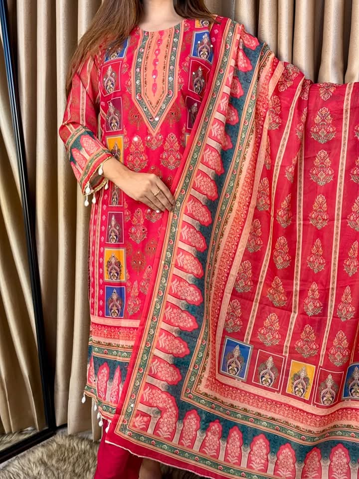 Georgette Readymade Three Piece