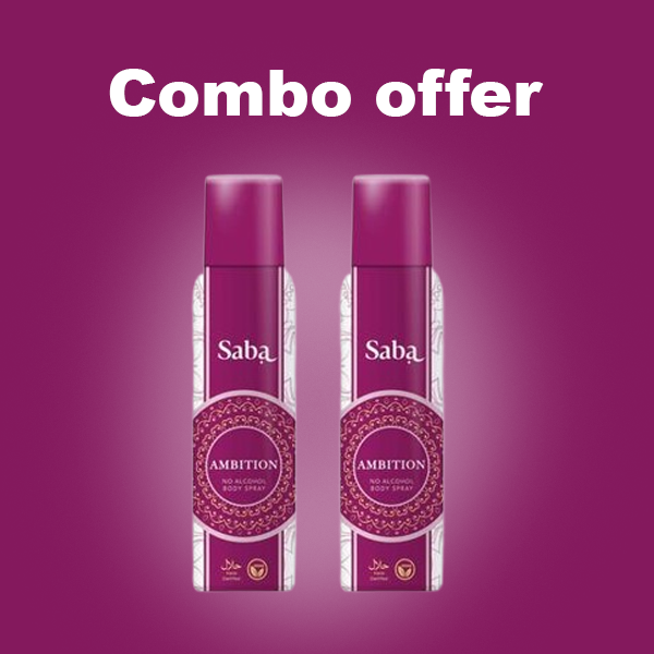 Saba Ambition No Alcohol Body Spray combo offer 150ml (Singapur)